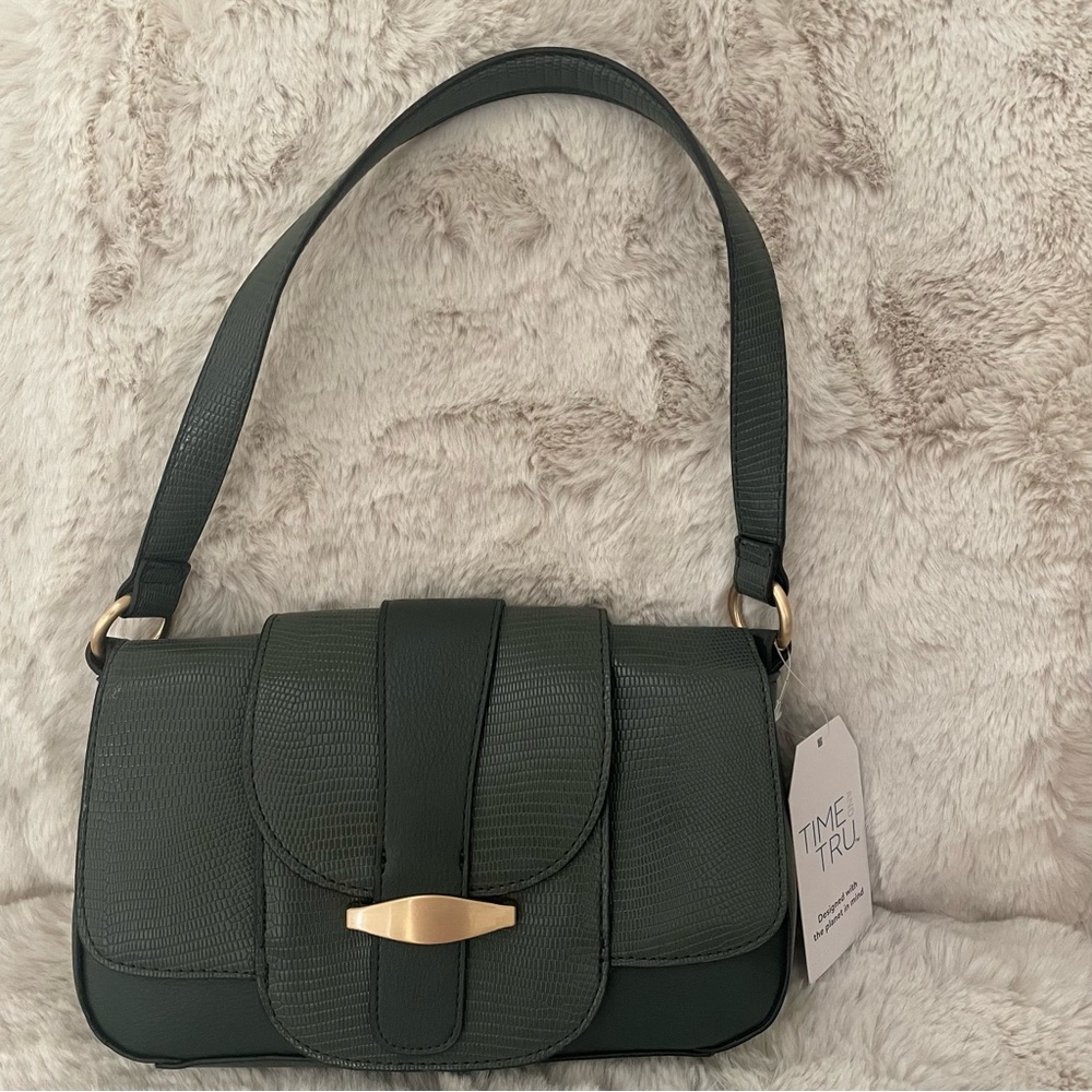 Time and Thru NWT Women’s Olive Green Shoulder Bag